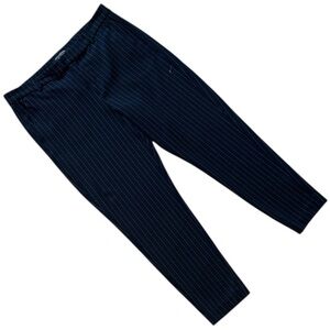 Liverpool Navy Pinstripe Cropped Pants NWOT